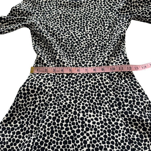 Mara Hoffman Sz S Women's Black White Spotted Fit and Flare Long Sleeve Dress - Picture 9 of 12